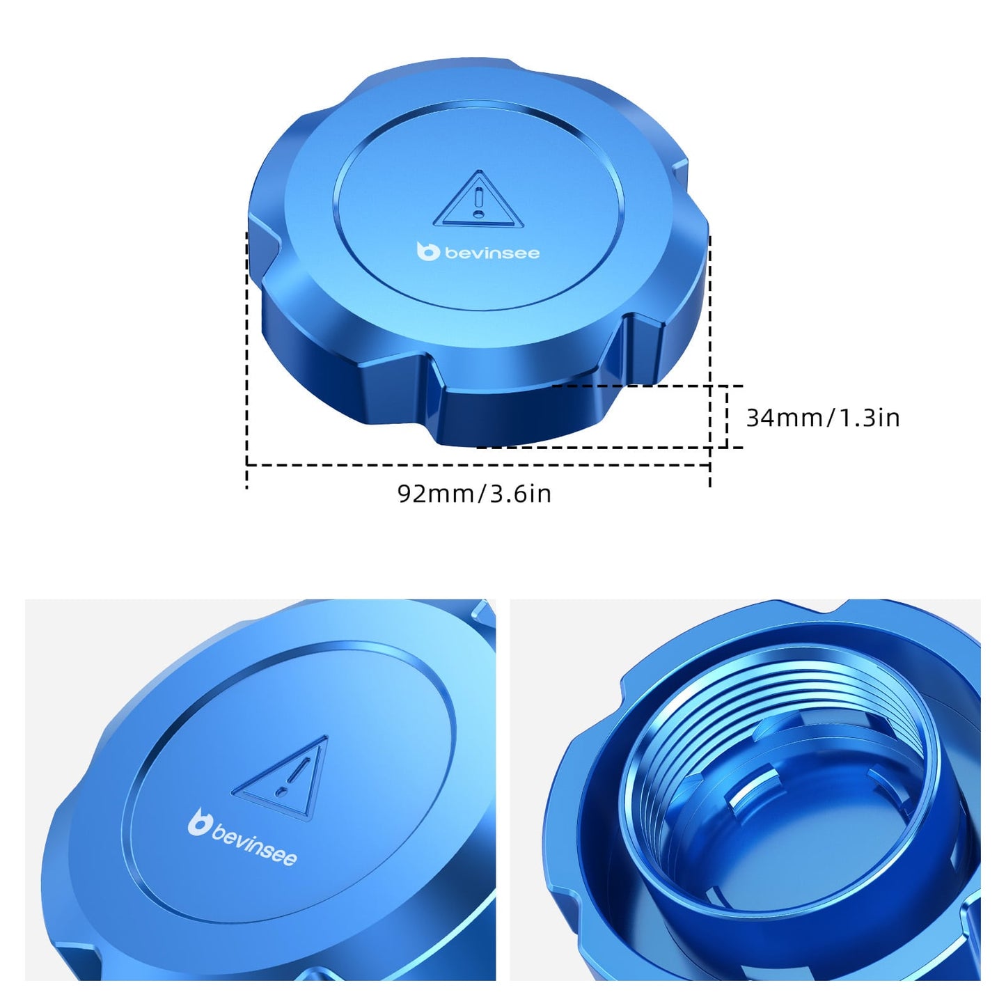 BEVINSEE Billet Aluminum Coolant Reservoir Cap For BMW