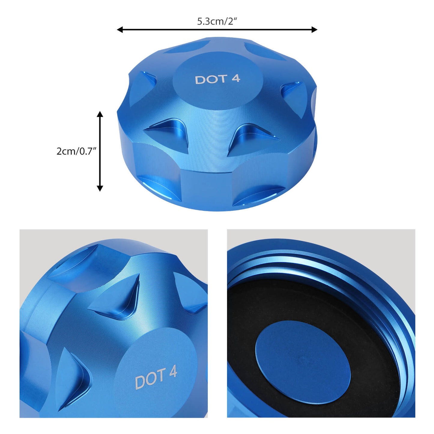 Billet Aluminum Brake Fluid Cap For VW Golf Polo Audi A3 TT