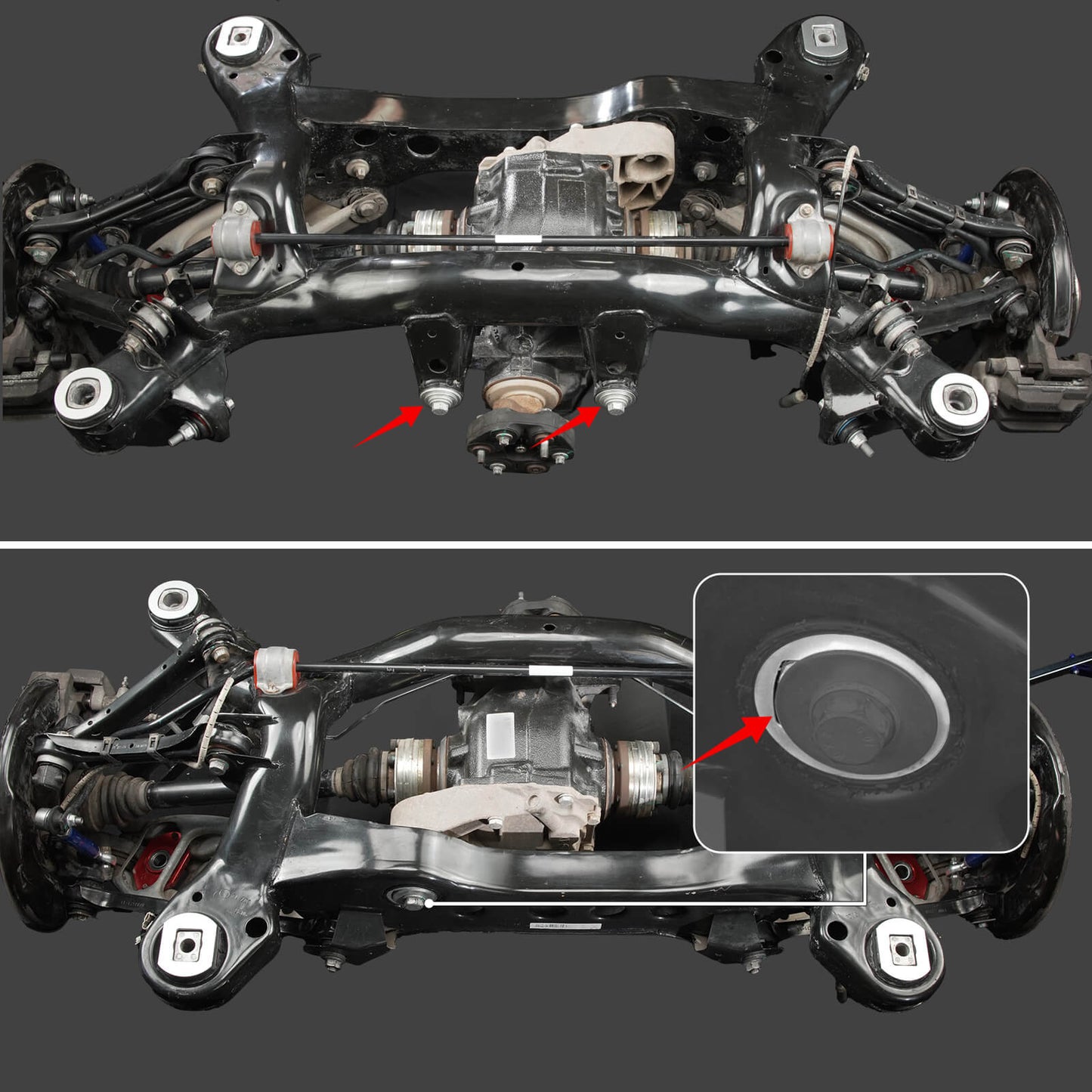 Aluminum Differential Mount Inserts Kit For BMW E82 E87 E88 E90 E92 E93