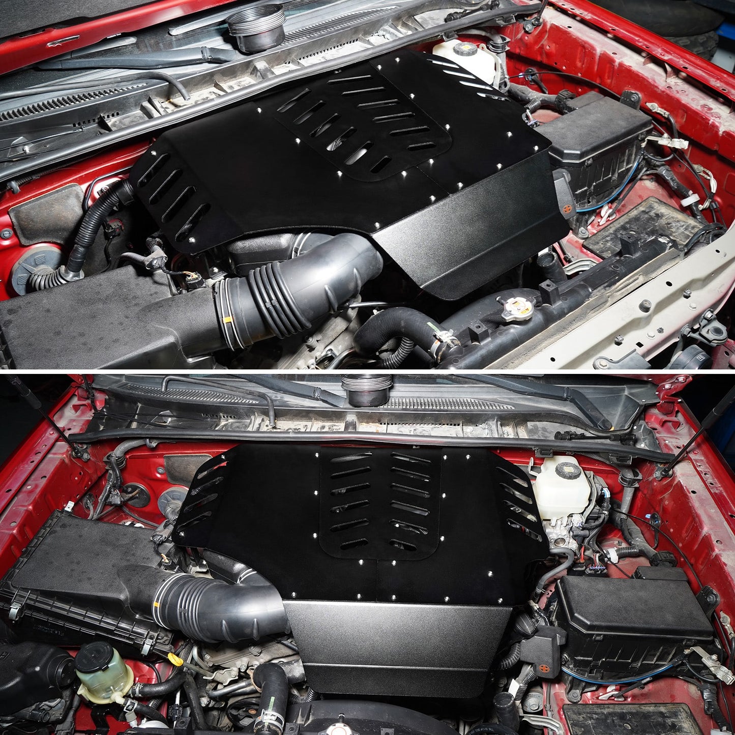 BEVINSEE Aluminium Engine Cover For Toyota 4Runner 2010-2024