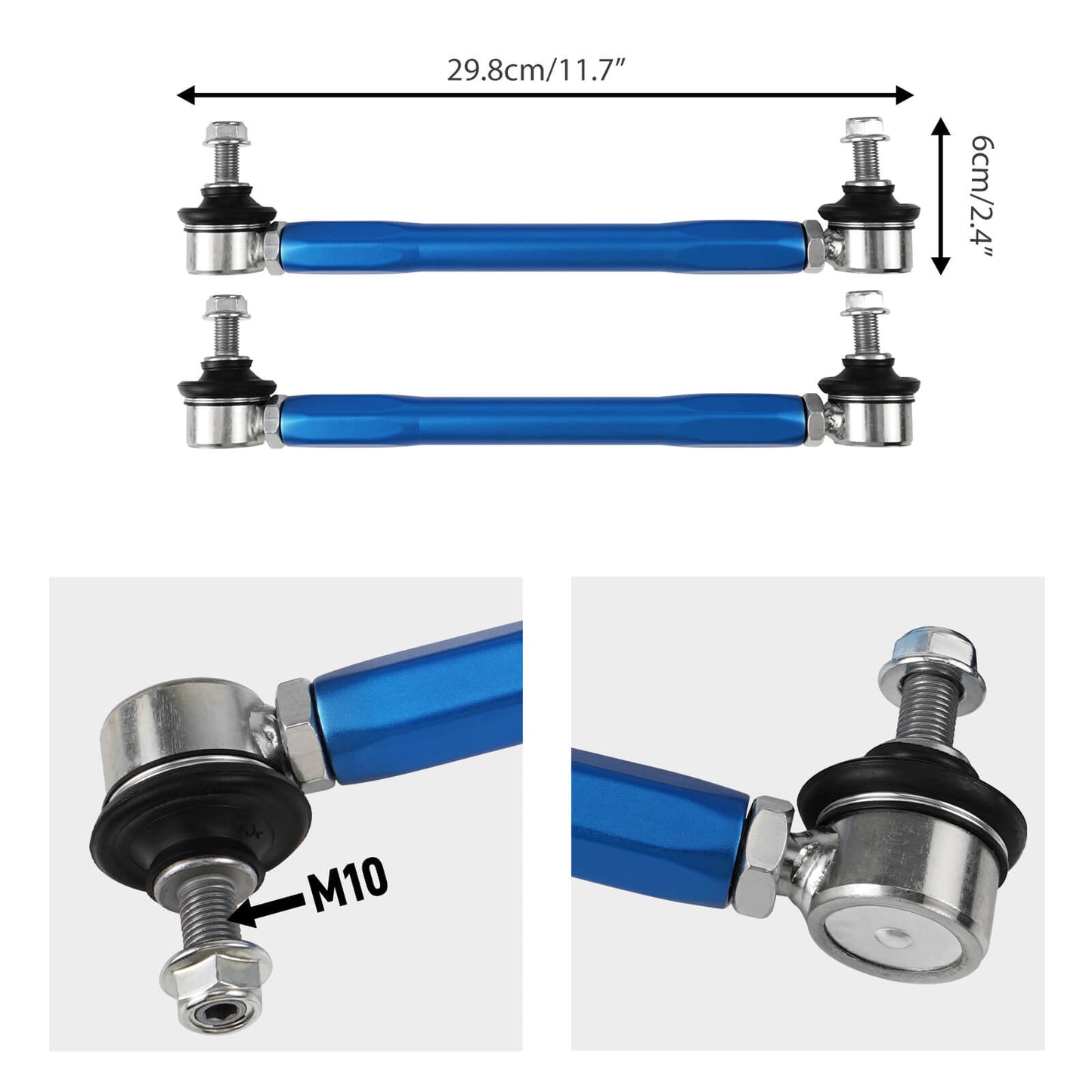 Billet Adjustable Front Sway Bar End Link Kit For BMW E81 E82 E87 E88 E90 E92 X1 E84 Z4 E89