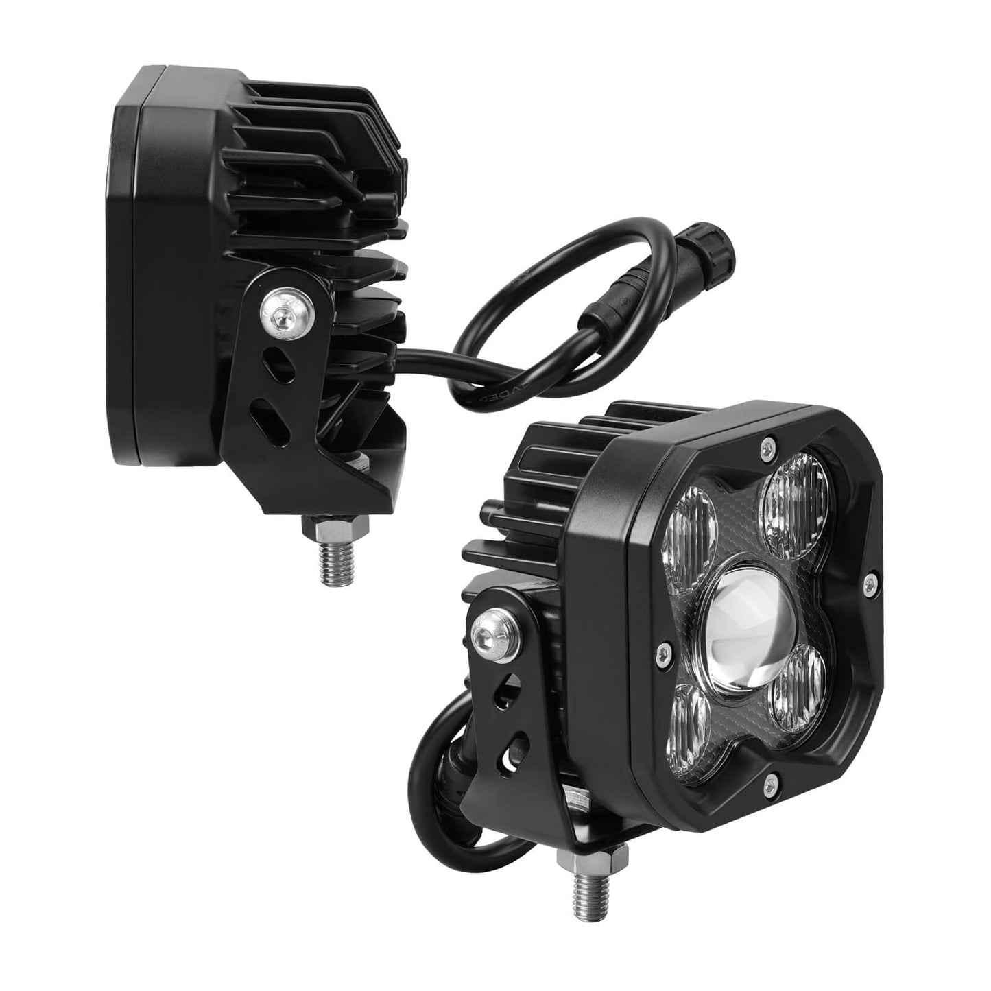 BEVINSEE 2x LED Auxiliary Lights Driving Fog Spot Light 3600 Lumen 6500K