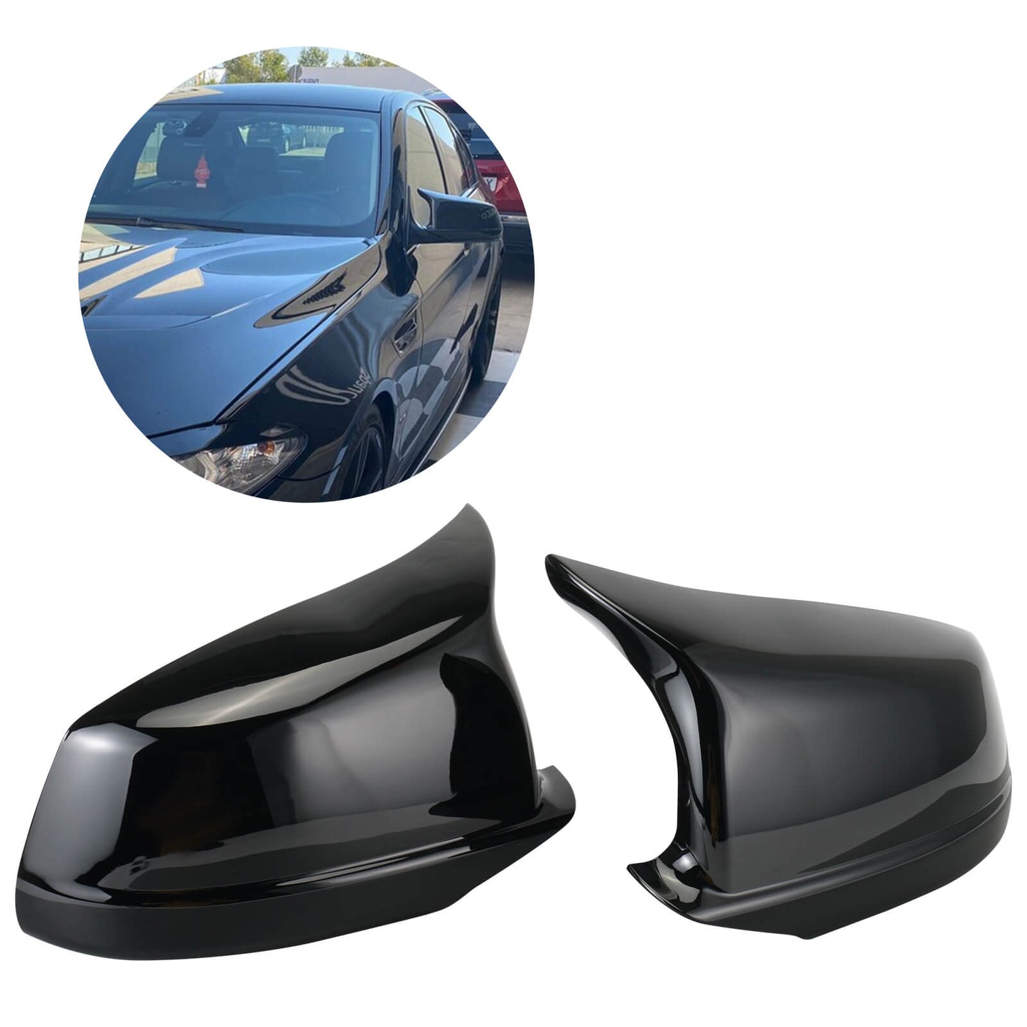 M-Style Side Mirror Cover Cap Replace For BMW 5 Series F10 F11 Pre-LCI
