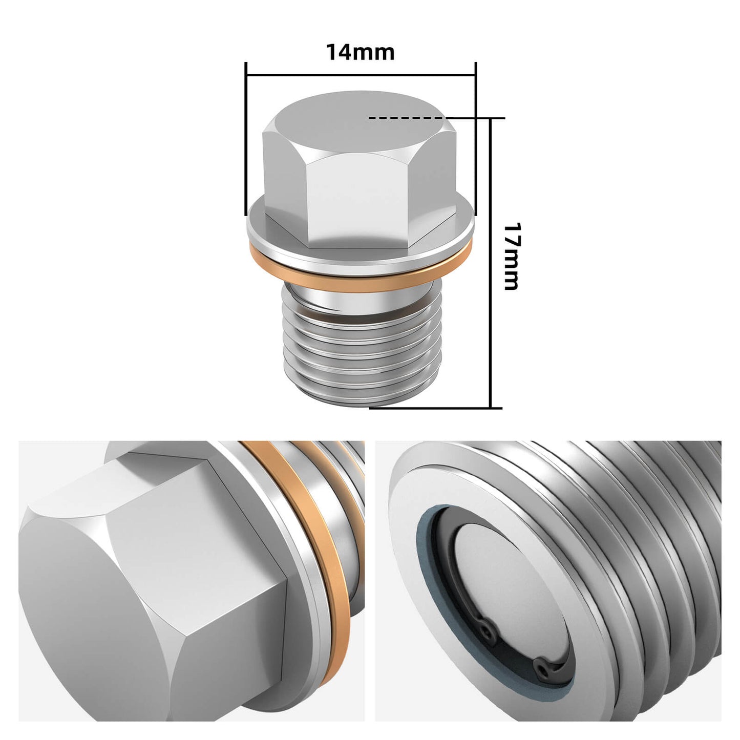 Magnetic M10X1.0 Differential Drain Plug For MK7 Golf R For Audi S3 8V/A3