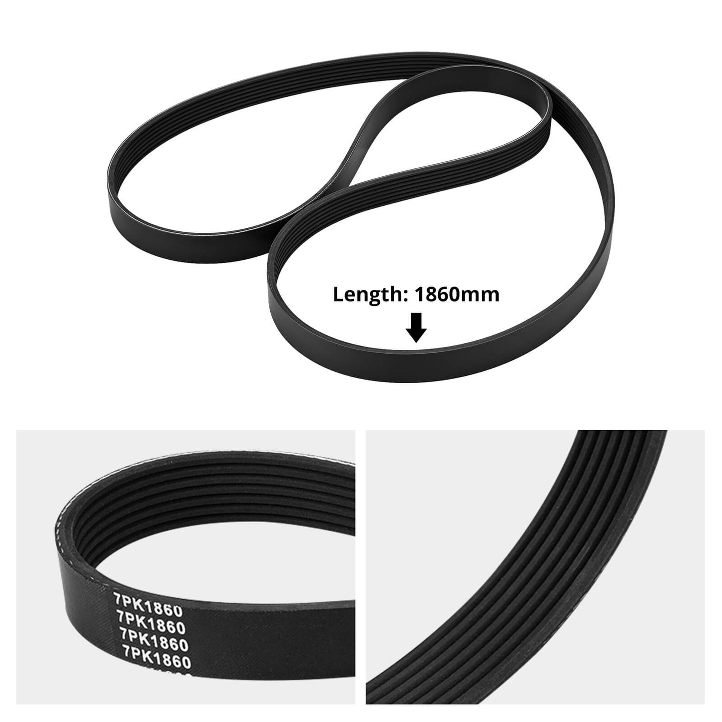 Main Drive Belt Replacement for 7PK1860 For BMW E90 E92 335i N55 Engine