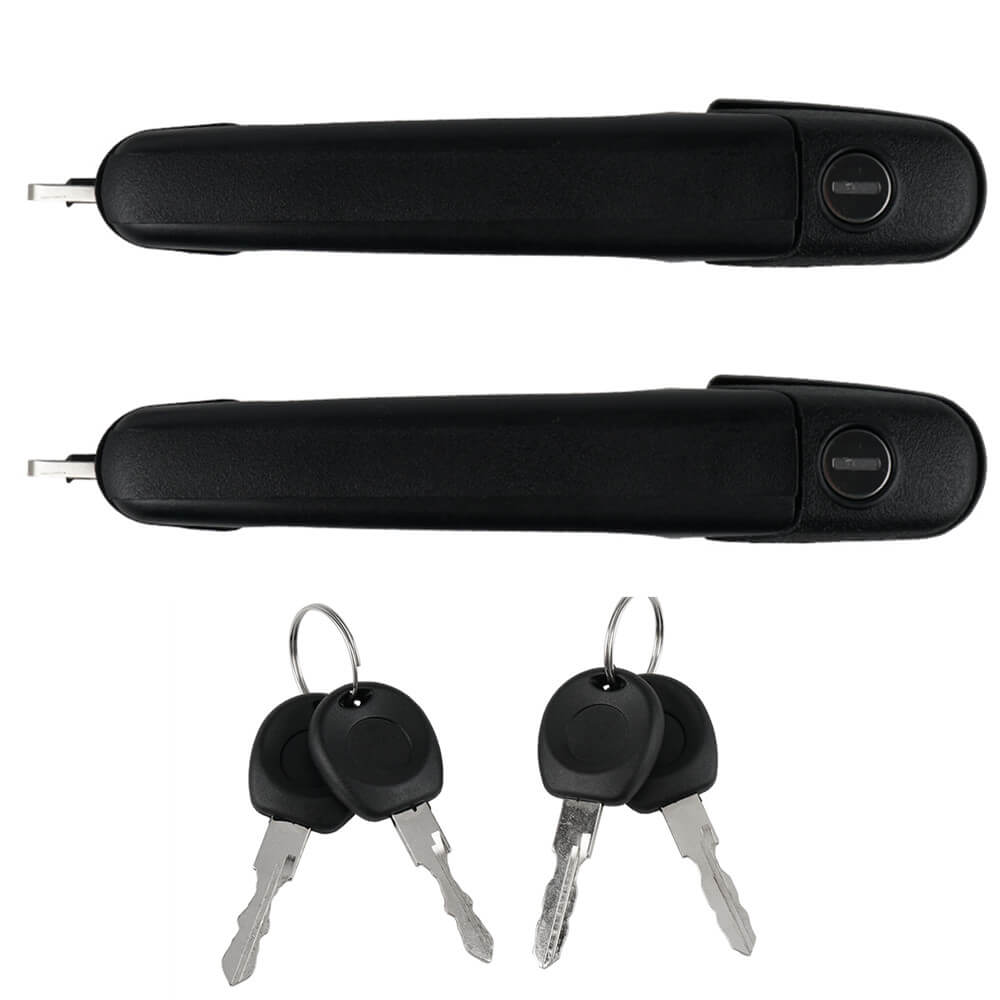 Pair Front Door Handles w/ Keys Lock Fit Seat Alhambra Fit VW for Polo 6N0837207