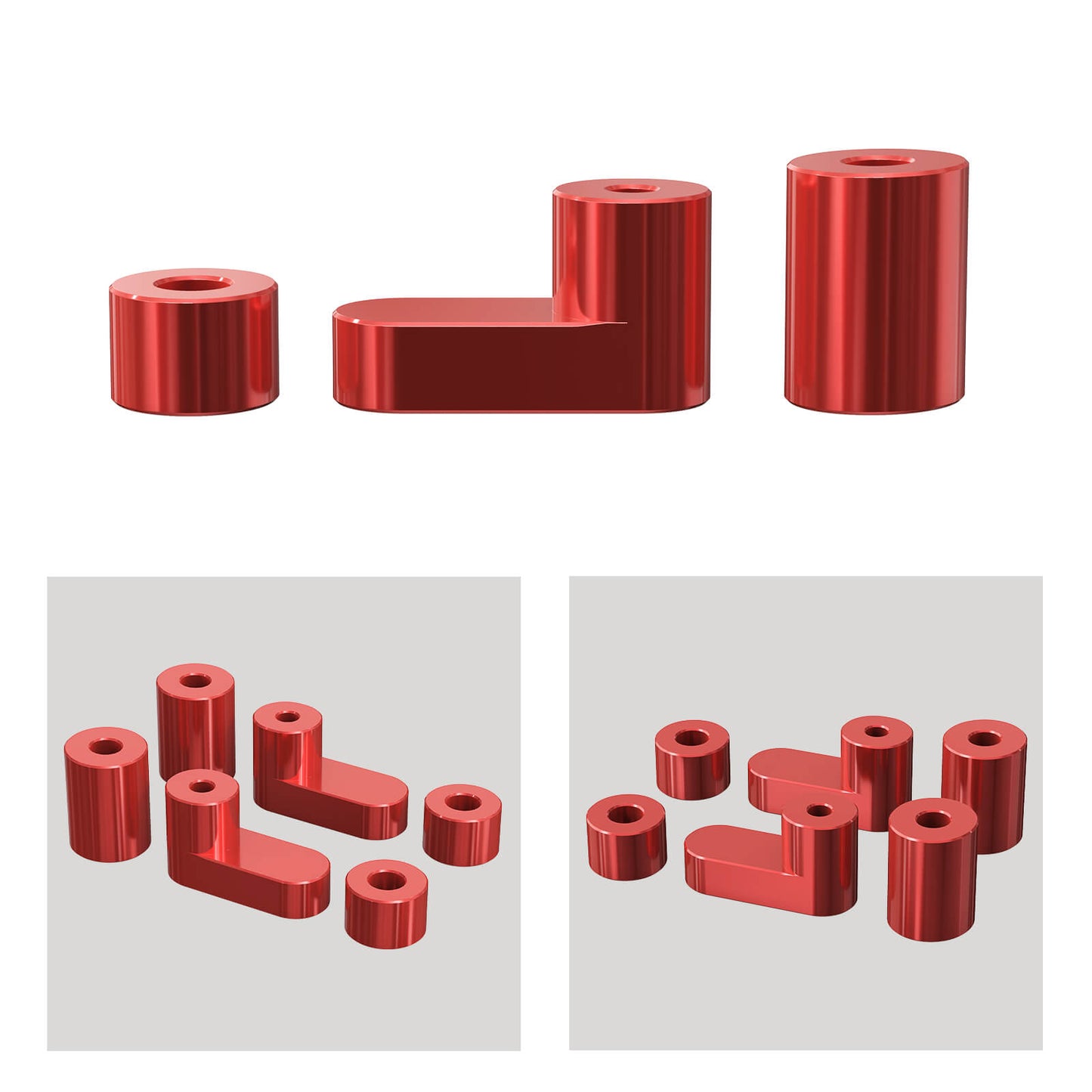 Billet Aluminum Rear Wing Spoiler Riser Kit For Ford Fiesta Mk8 Fiesta ST-Line/ST