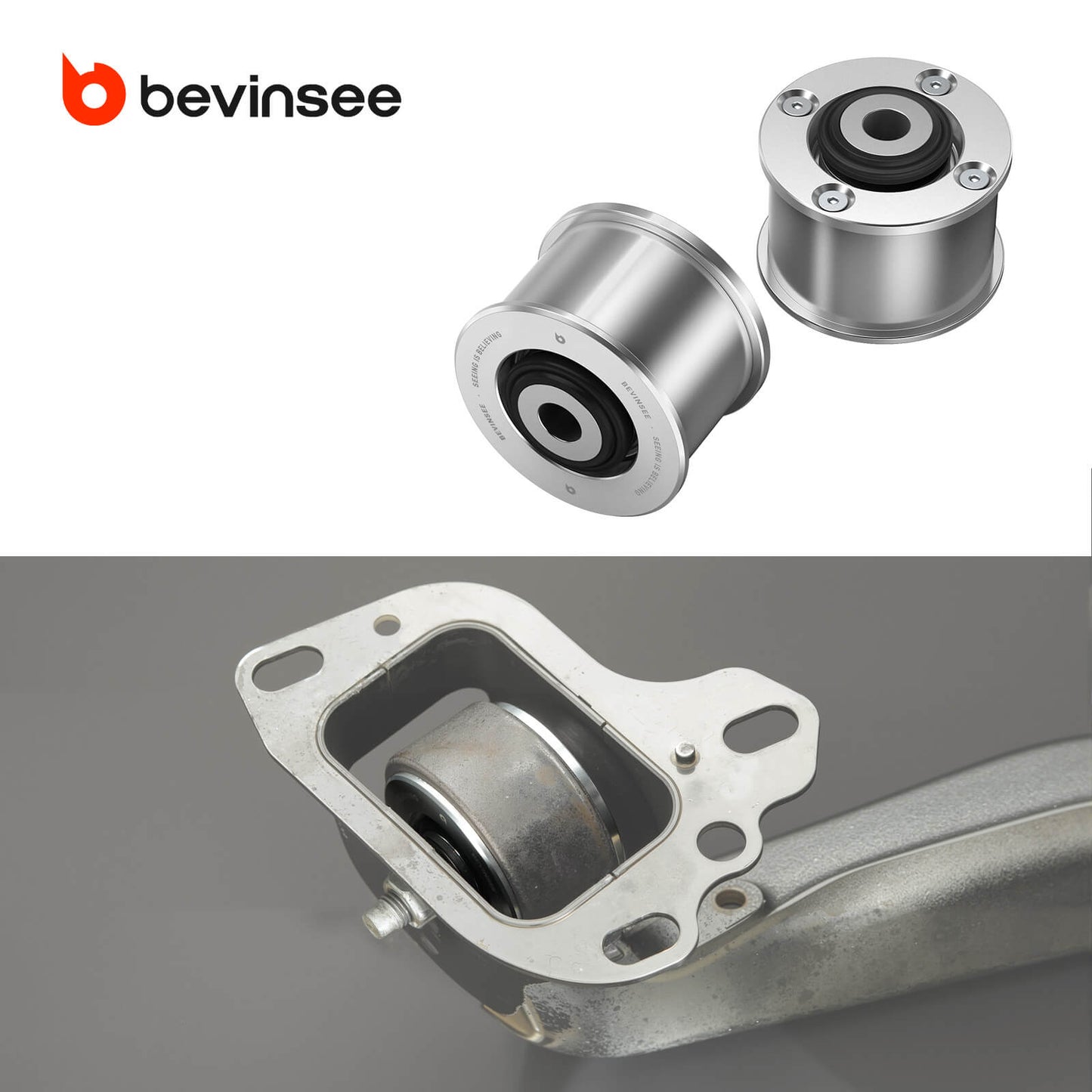 Solid Monoball Rear Trailing Arm Bushings RTAB For BMW E36 E46 M3 E85 E86 Z4