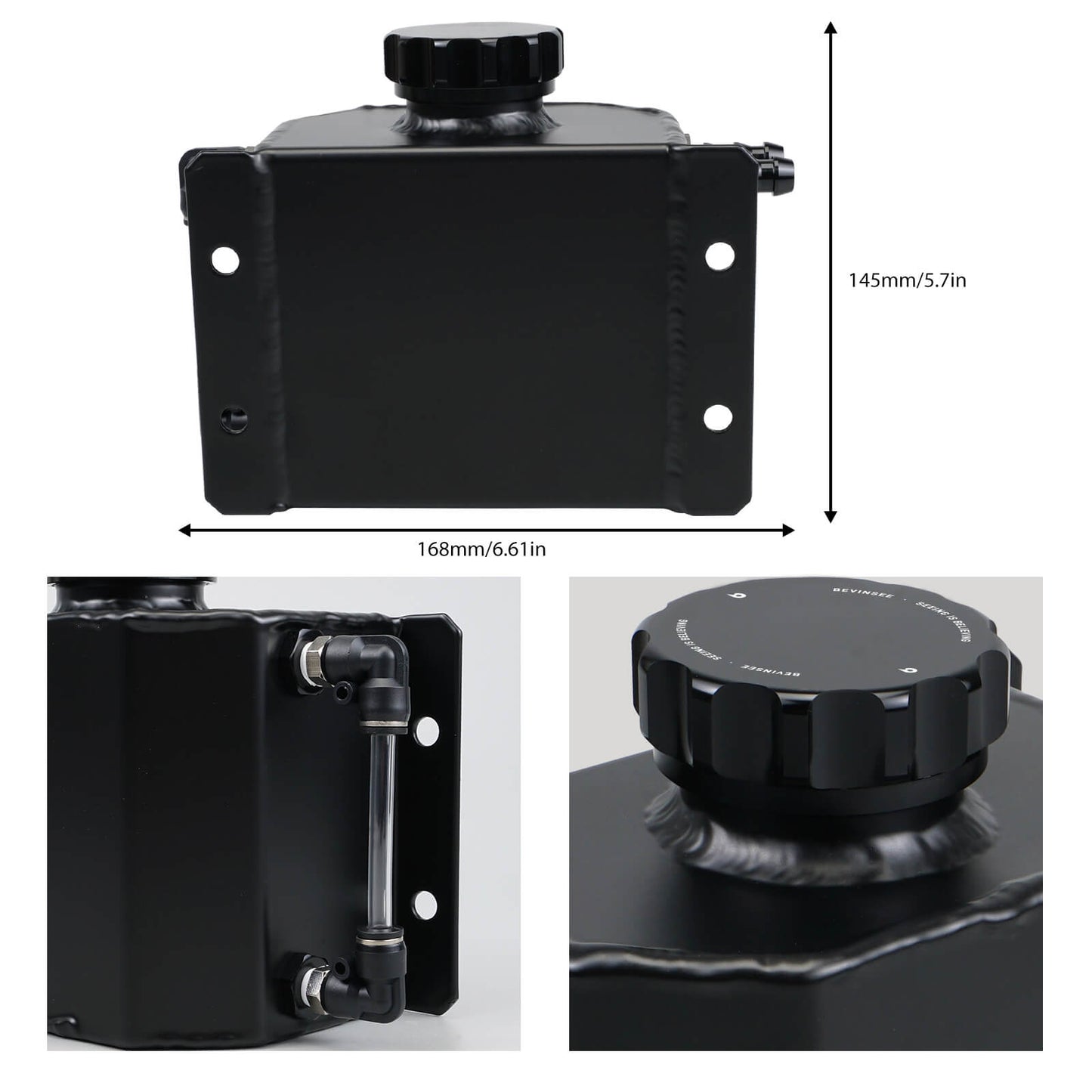 1L Universal Coolant Radiator Tank Overflow Recovery Water Bottle