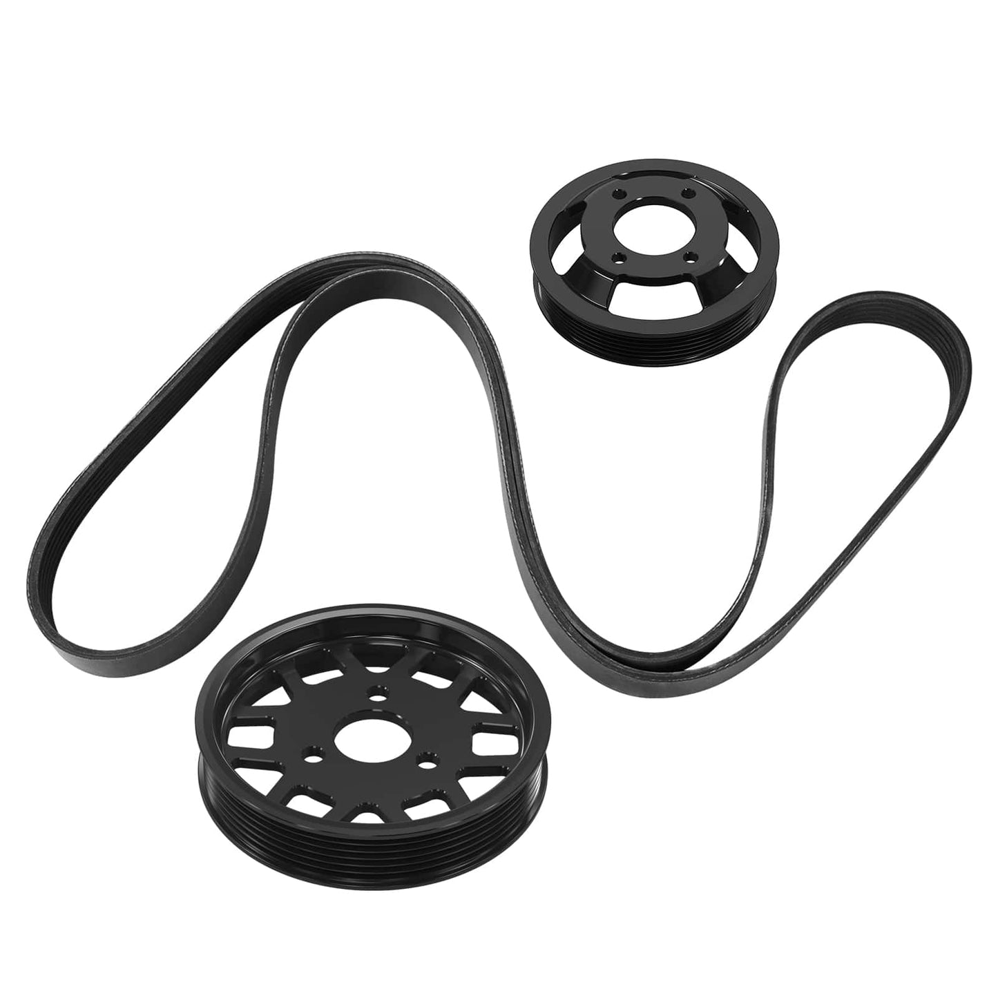 M52TU/M54 Aluminum Water Pump & Power Steering Pump Pulley Kit For BMW E46