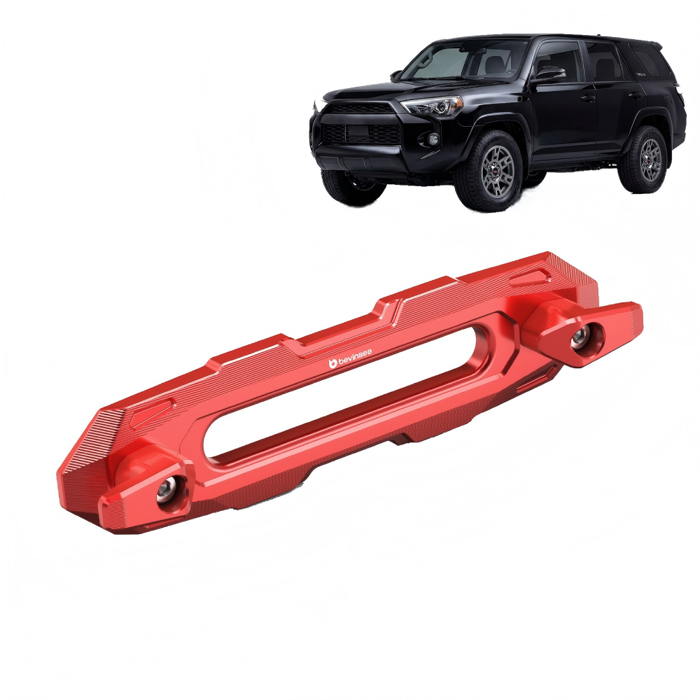 BEVINSEE Aluminum Off-Road Winch Hawse Fairlead Dual-Hook Securing