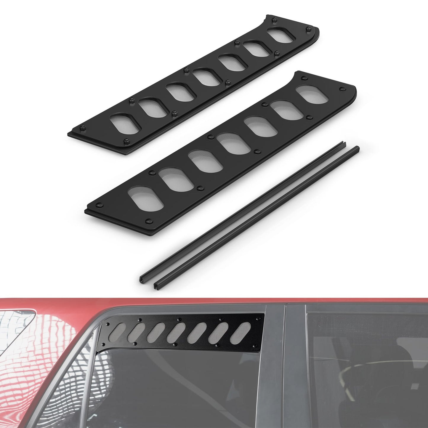 BEVINSEE Window Vents For Toyota 4Runner 2010-2021