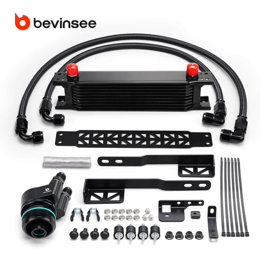 Kit de enfriador de aceite de 10 filas BEVINSEE para VW Golf 7 GTI/R 2013-2020