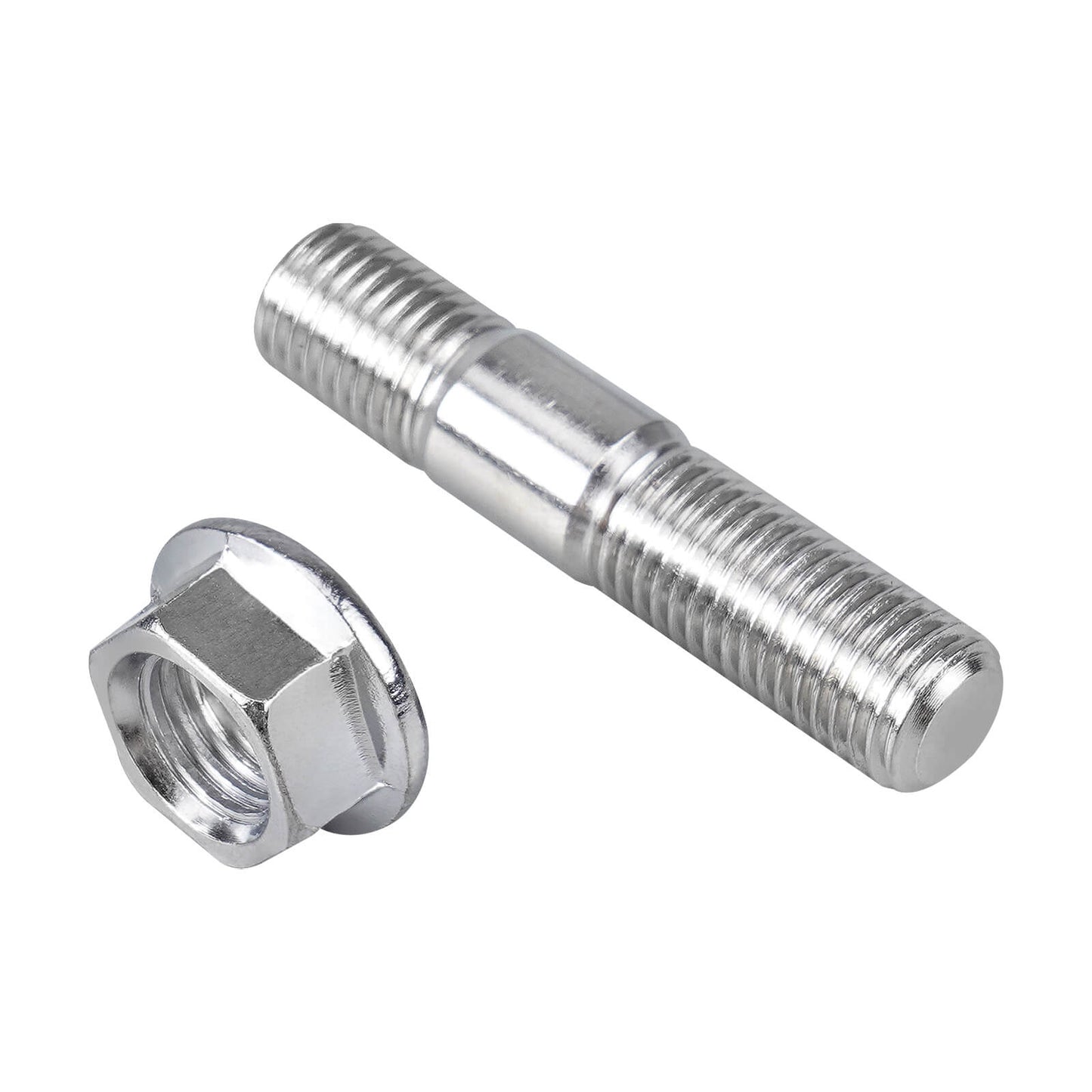 12PCS Stud Serrated Nut M10x1.25 Manifold Flange For Toyota For Nissan For Honda