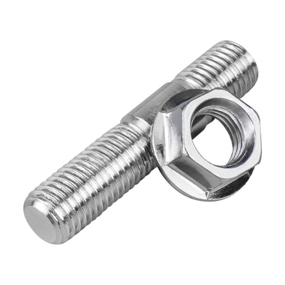 12PCS Stud Serrated Nut M10x1.25 Manifold Flange For Toyota For Nissan For Honda