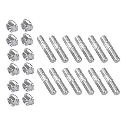 12PCS Stud Serrated Nut M10x1.25 Manifold Flange For Toyota For Nissan For Honda