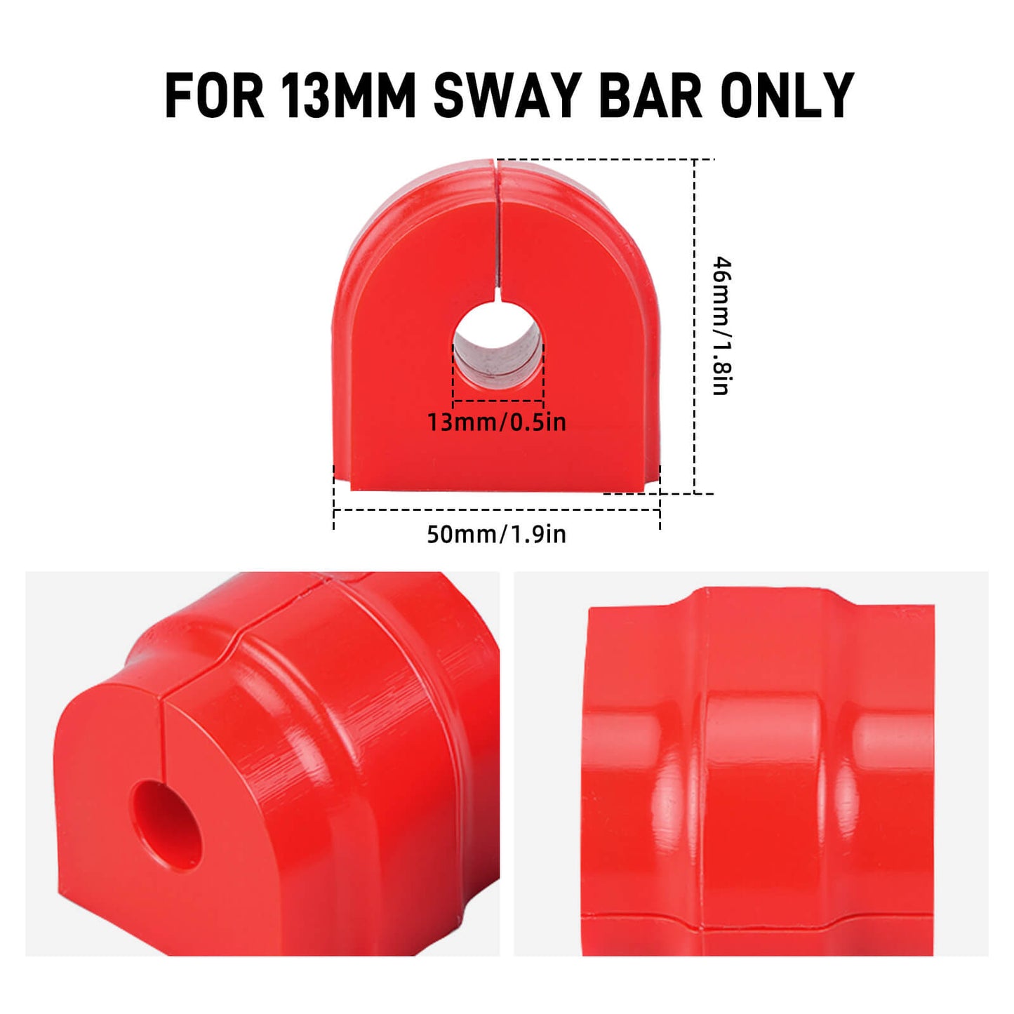 13mm Rear Anti Roll Sway Bar Poly Bushings For BMW E81 E82 E88 E90 E92