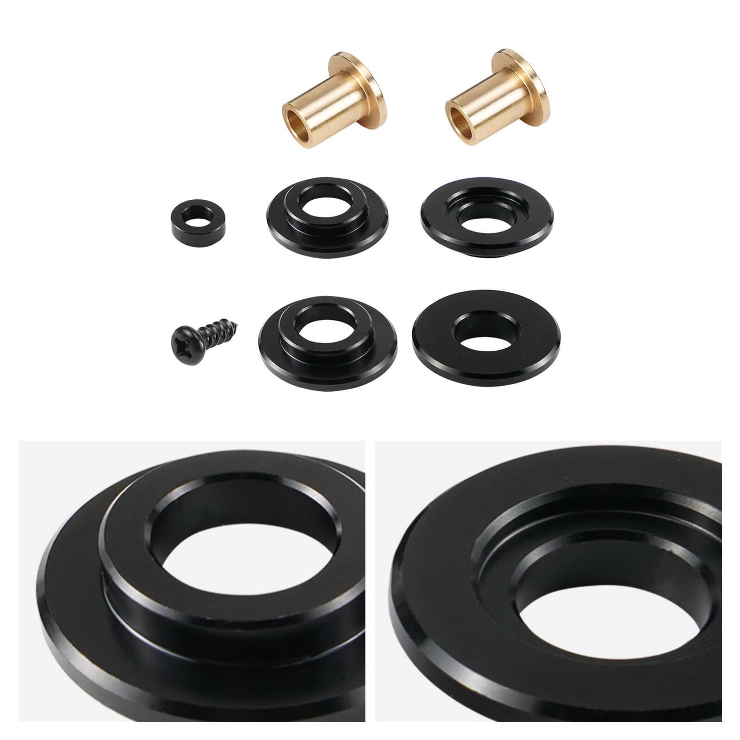 2PCS Solid Shifter Bushing For VW MK7 Jetta Passat Plastic Relay Lever With 10MM Pin