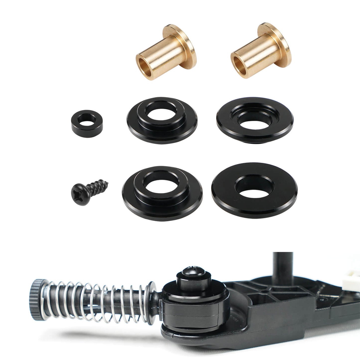 2PCS Solid Shifter Bushing For VW MK7 Jetta Passat Plastic Relay Lever With 10MM Pin