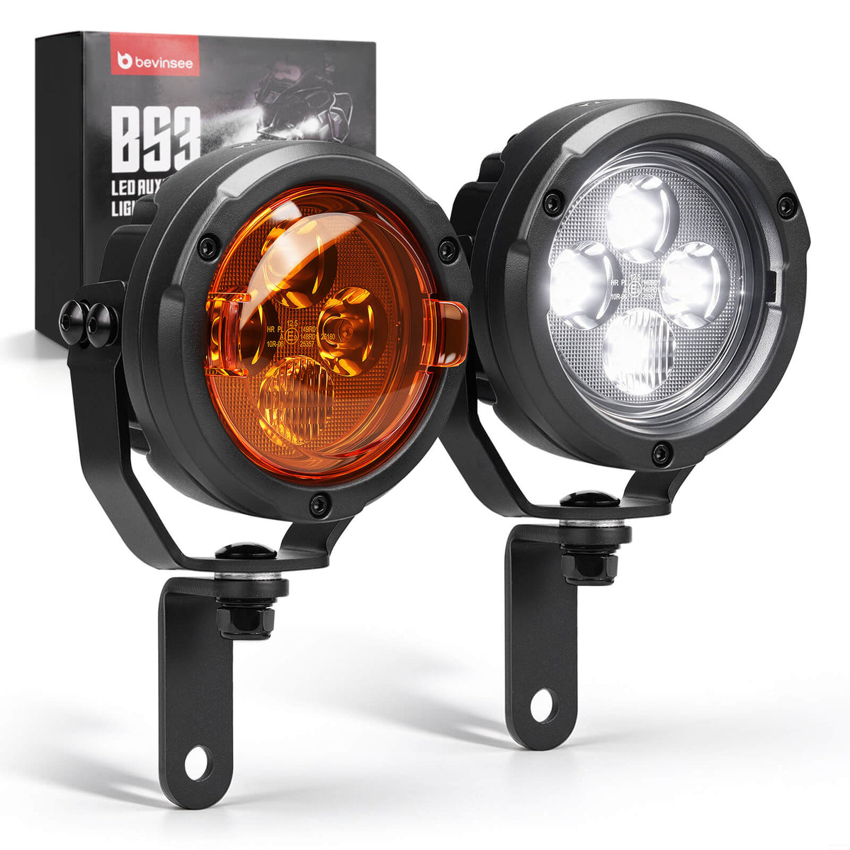 Faróis LED redondos de 3.5" para motociclos de aventura, touring e dual sport