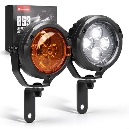 Faróis LED redondos de 3.5" para motociclos de aventura, touring e dual sport