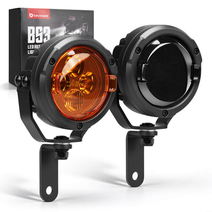 Faróis LED redondos de 3.5" para motociclos de aventura, touring e dual sport