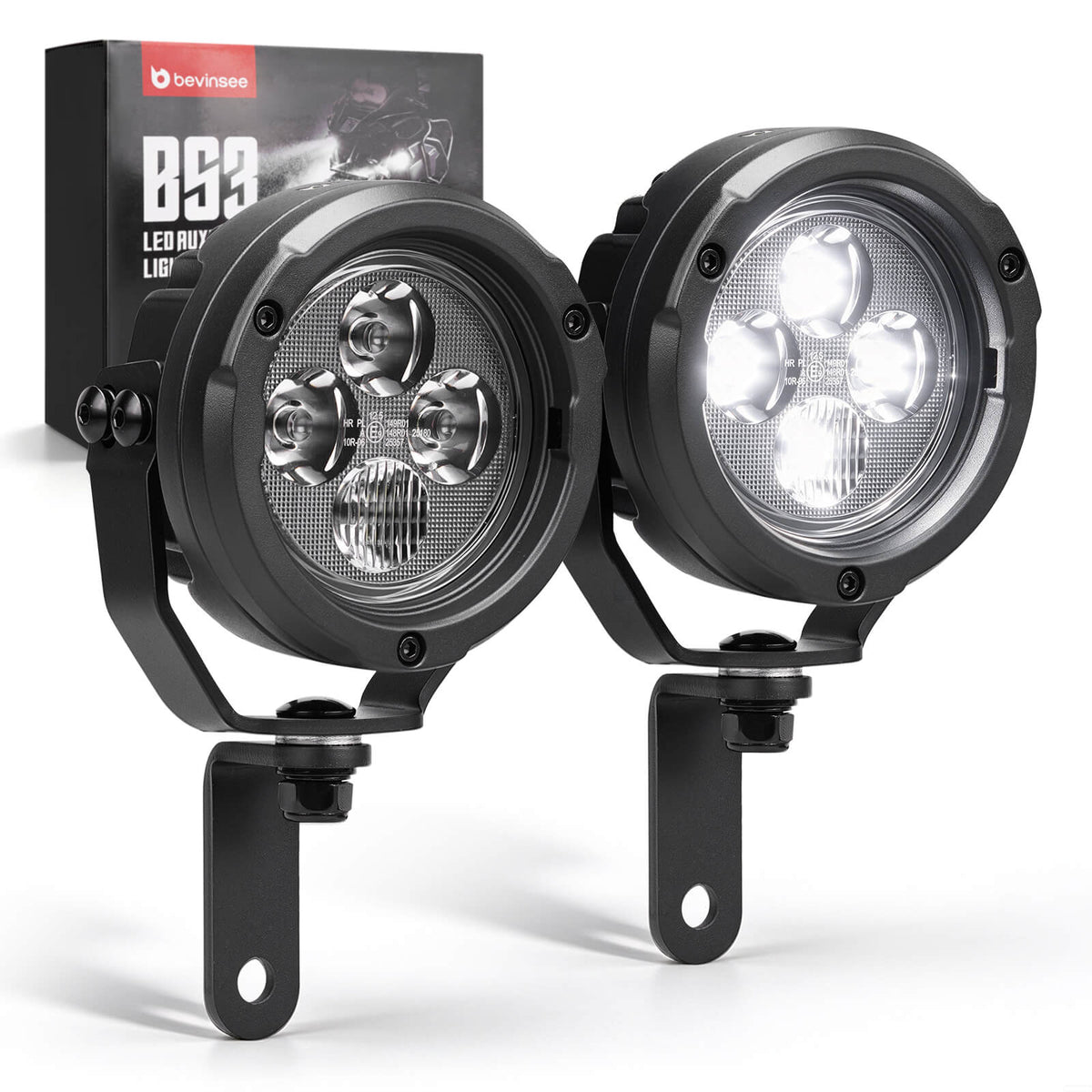 Faróis LED redondos de 3.5" para motociclos de aventura, touring e dual sport