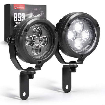 Faróis LED redondos de 3.5" para motociclos de aventura, touring e dual sport