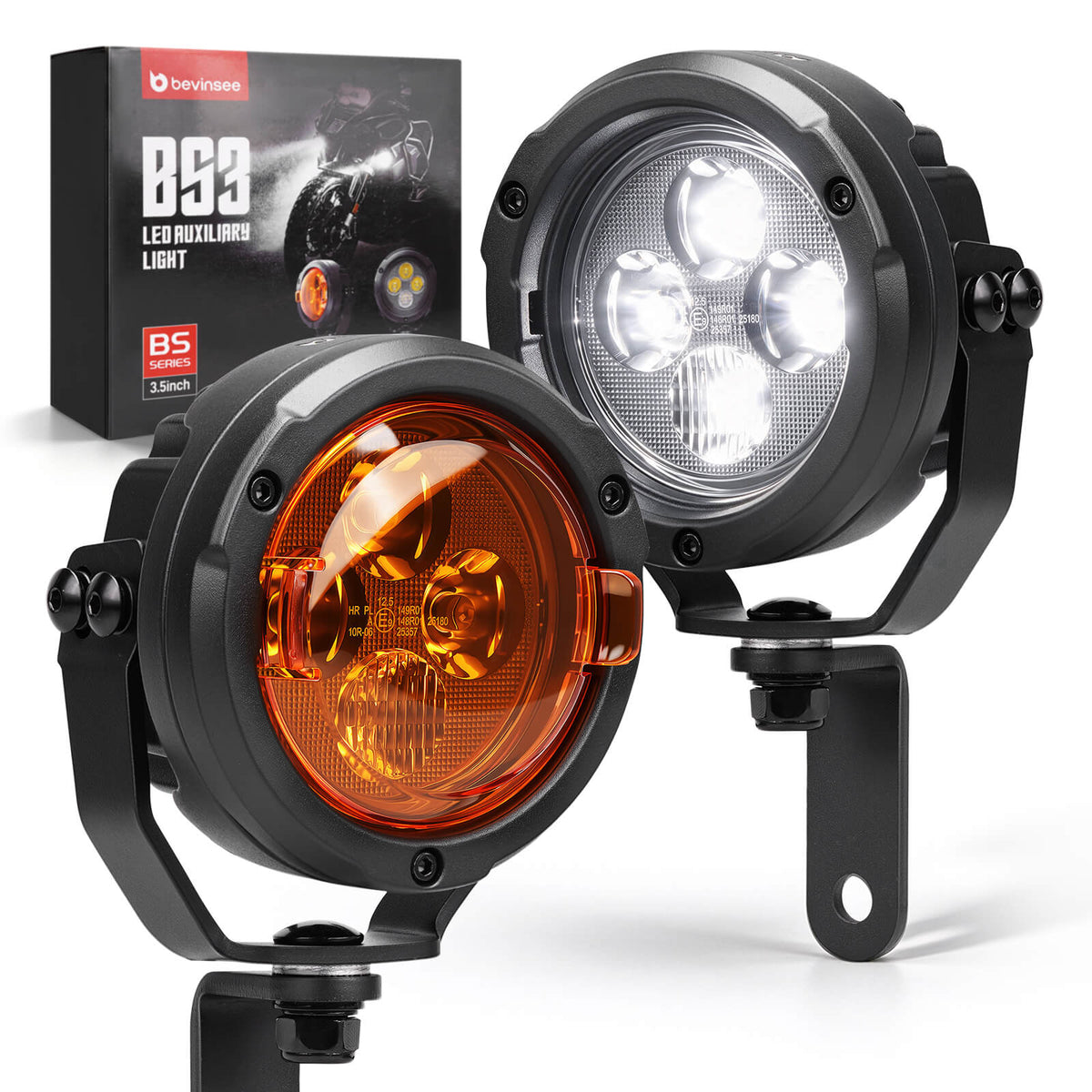 Faróis LED redondos de 3.5" para motociclos de aventura, touring e dual sport