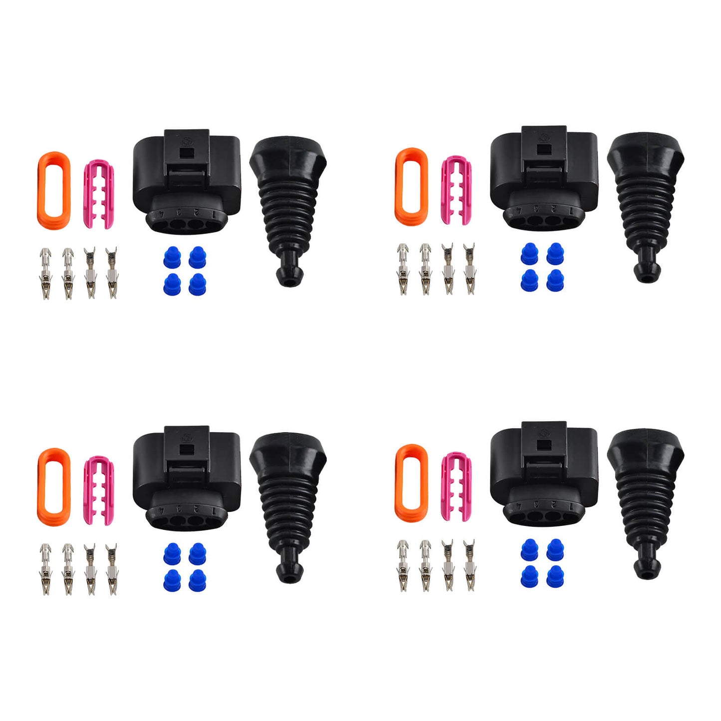 4PCS Ignition Coil Connector Kit For VW For Golf For Jetta For Passat For Polo