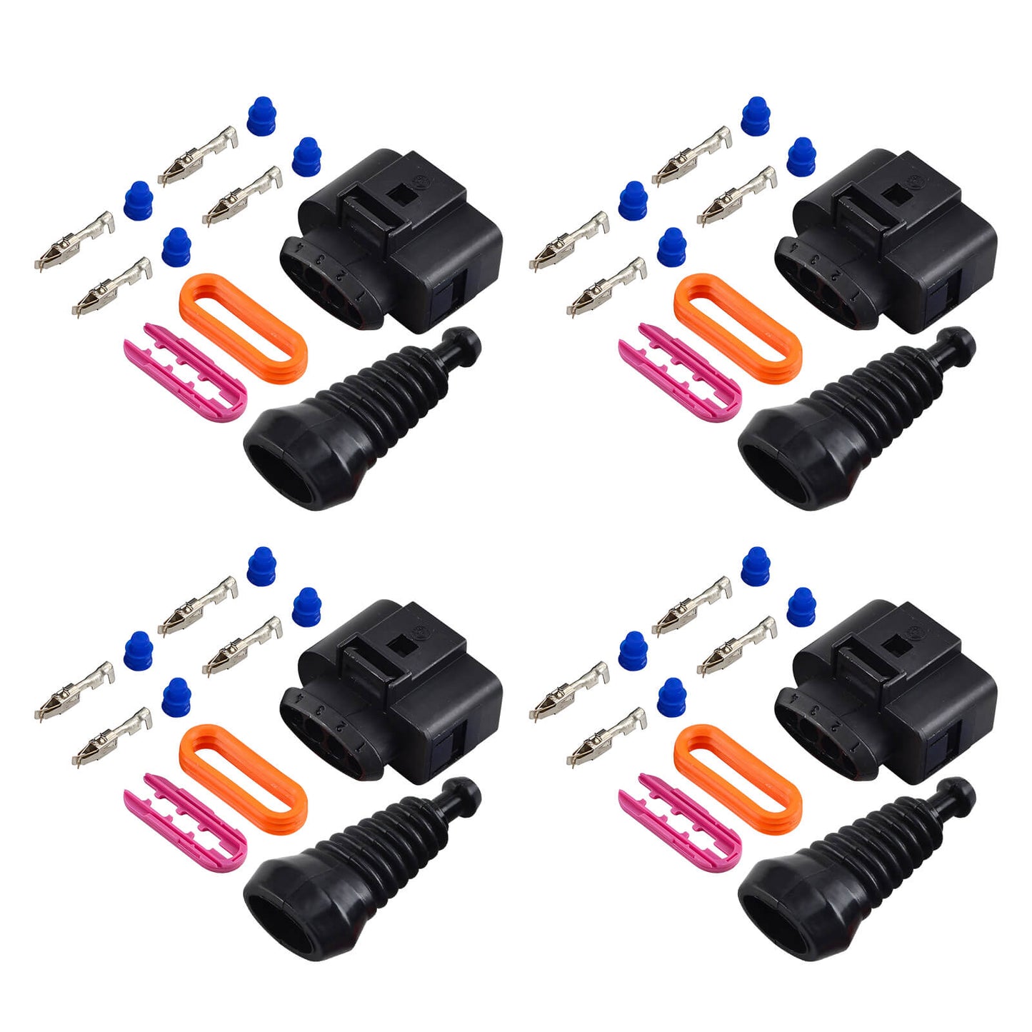 4PCS Ignition Coil Connector Kit For VW For Golf For Jetta For Passat For Polo