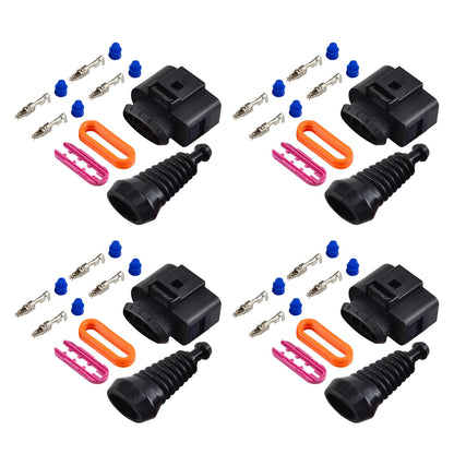 4PCS Ignition Coil Connector Kit For VW For Golf For Jetta For Passat For Polo