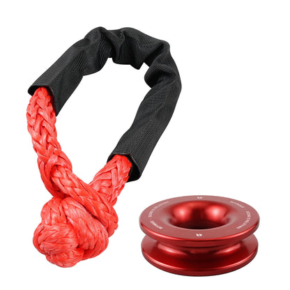 Heavy Duty 66000LB Soft Shackle Recovery Rope With Winch Ring for SUV