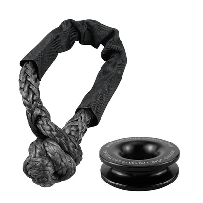 Heavy Duty 66000LB Soft Shackle Recovery Rope With Winch Ring for SUV