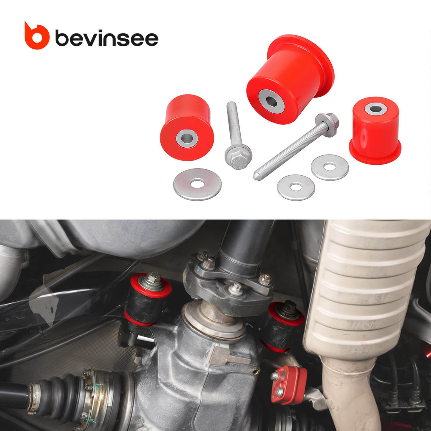 Polyurethane (Poly) Differential Mount Bushing Kit For BMW E82 E88 E90 E92