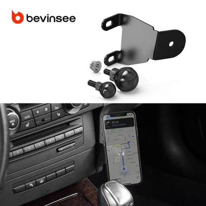 BEVINSEE-telefonholderbeslag til BMW E90 E91 E92 E93 med navigation til venstrestyrede biler