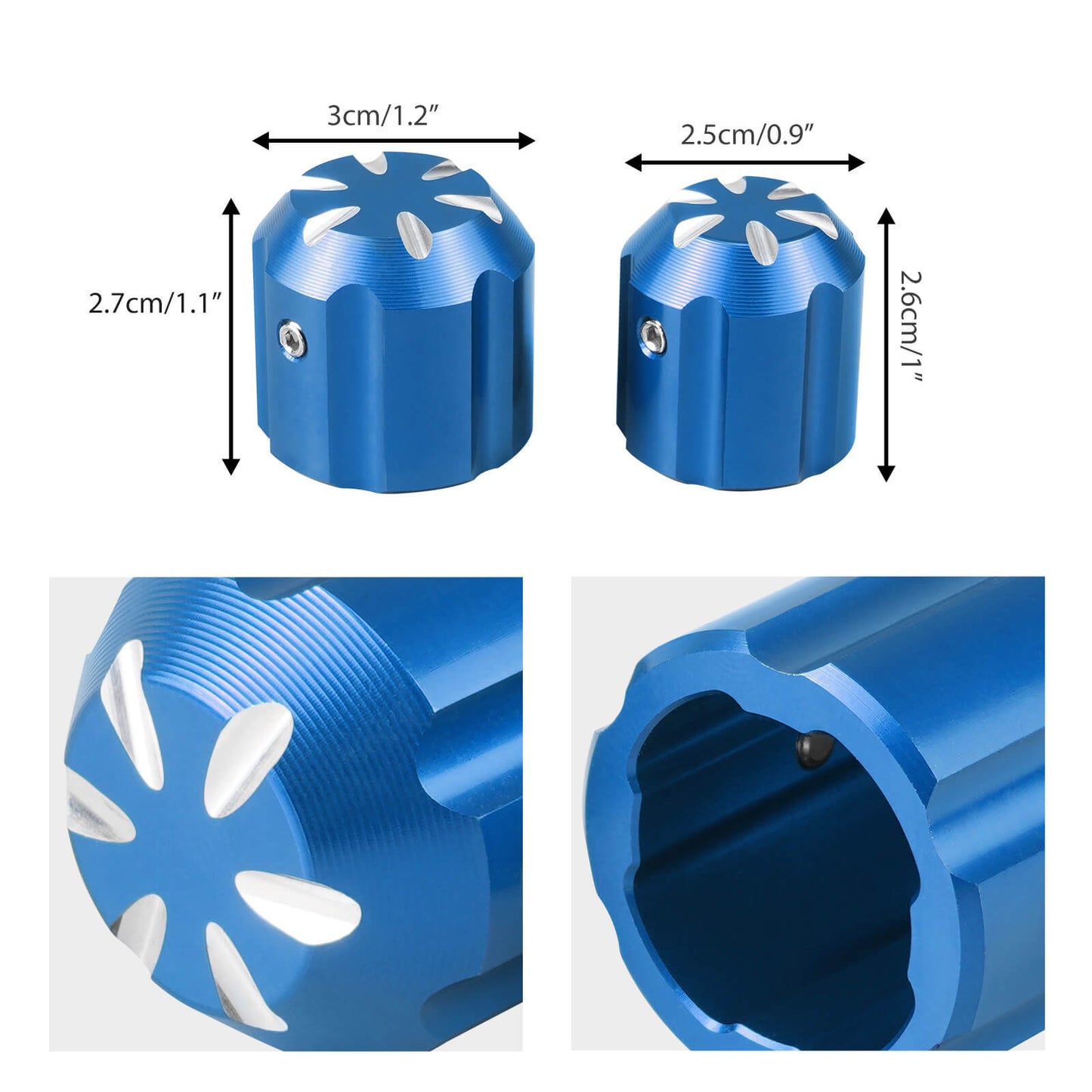 Aluminum A/C Service Valve Cap Cover For Golf MK7 For Audi A3 8V