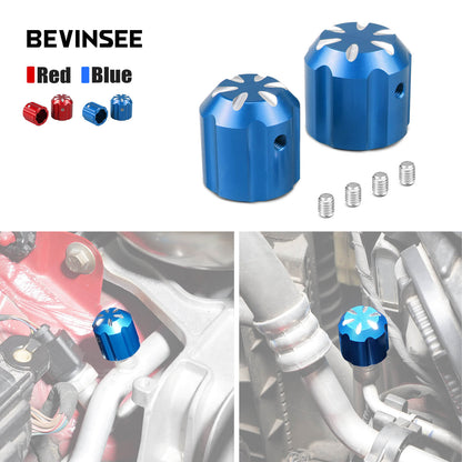 Aluminum A/C Service Valve Cap Cover For Golf MK7 For Audi A3 8V
