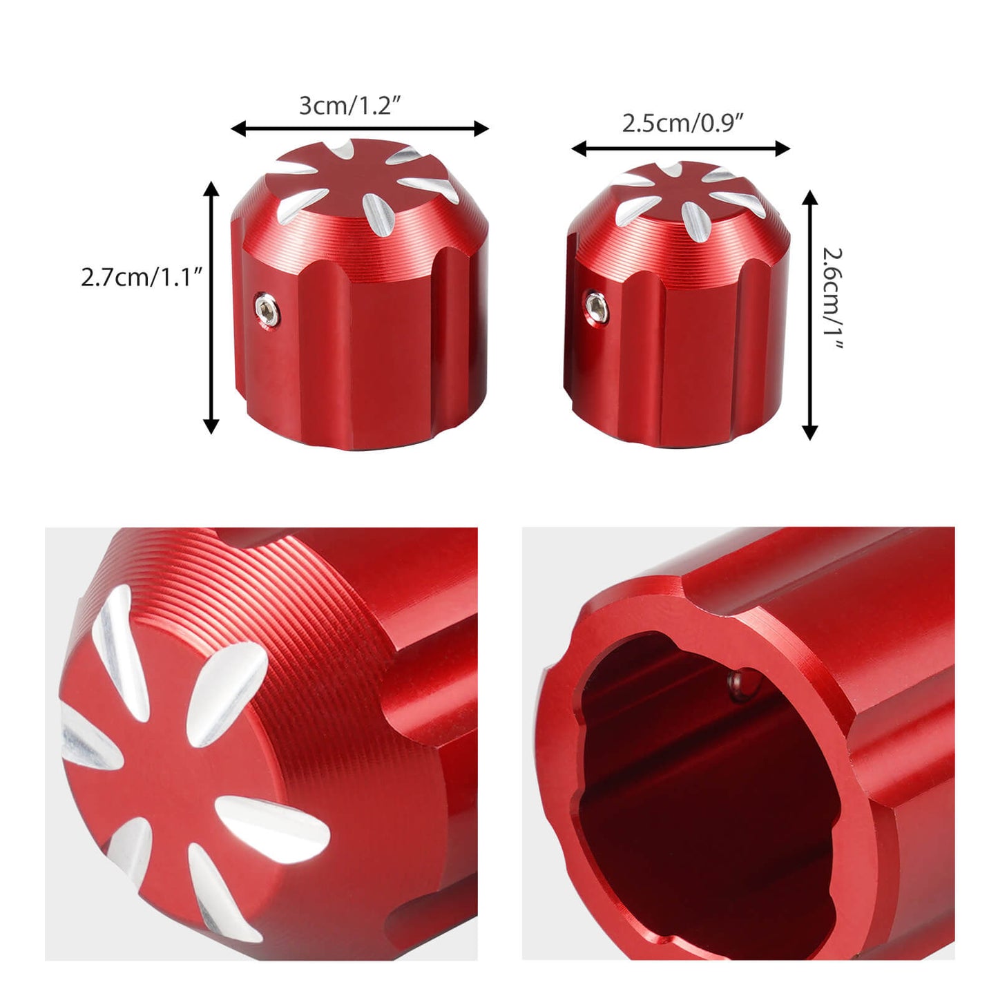 Aluminum A/C Service Valve Cap Cover For Golf MK7 For Audi A3 8V