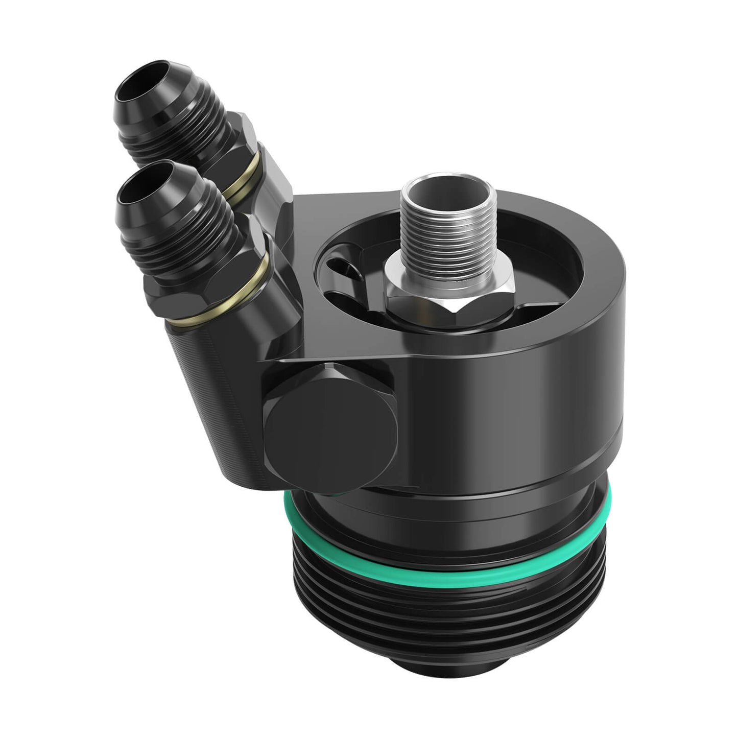 BEVINSEE Aluminum AN10 Integrated Thermostatic Oil Cooler Adapter For 1.8t/2.0t VW GEN3 EA888 GOLF MK7 Mk7.5