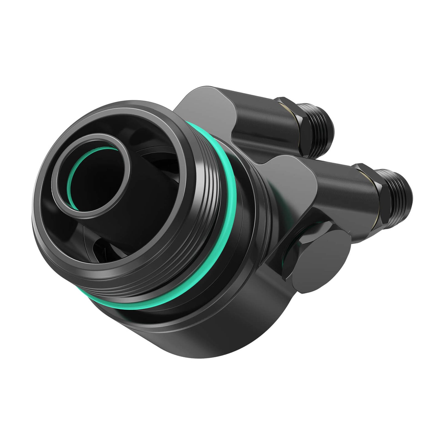 BEVINSEE Aluminum AN10 Integrated Thermostatic Oil Cooler Adapter For 1.8t/2.0t VW GEN3 EA888 GOLF MK7 Mk7.5