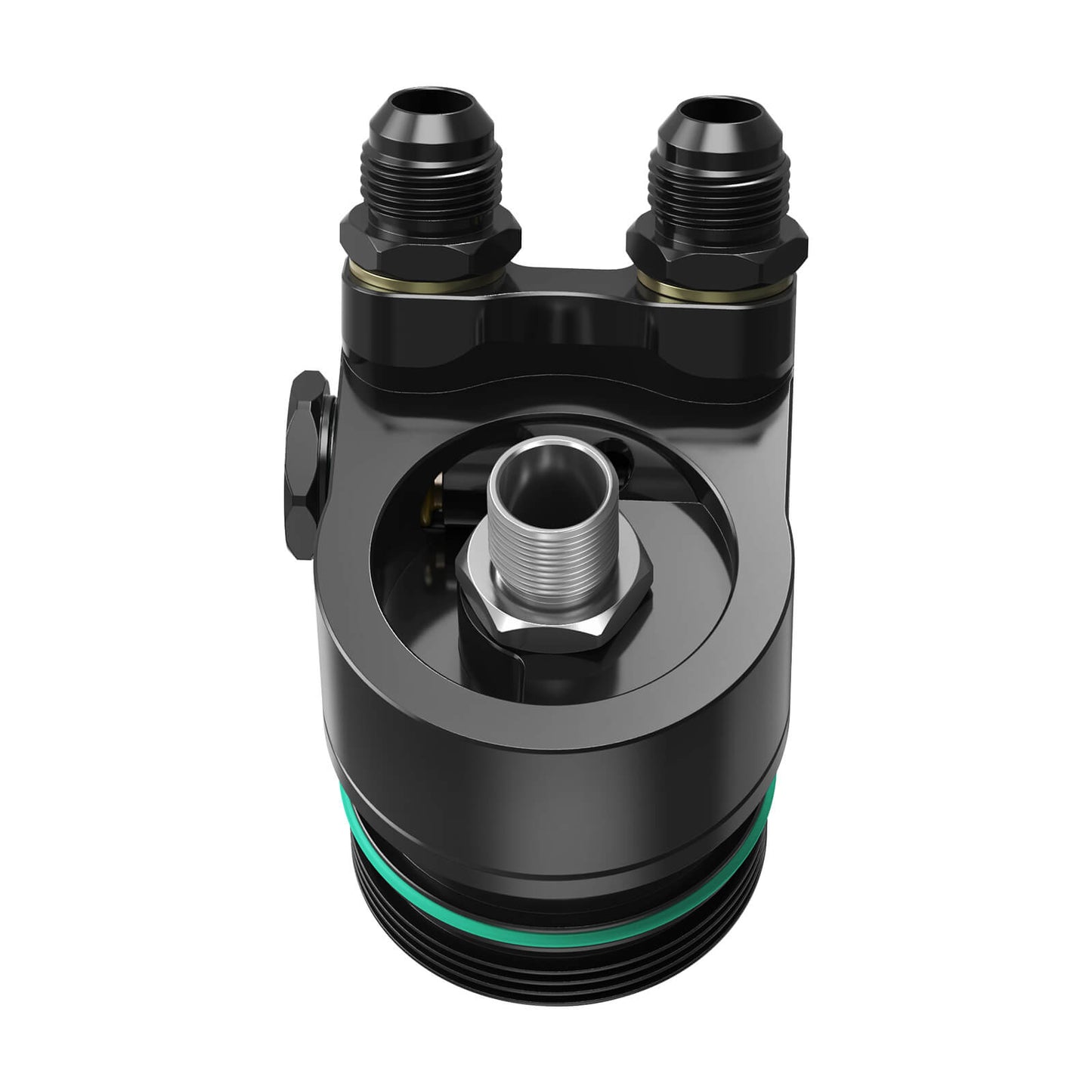 BEVINSEE Aluminum AN10 Integrated Thermostatic Oil Cooler Adapter For 1.8t/2.0t VW GEN3 EA888 GOLF MK7 Mk7.5
