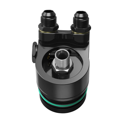 BEVINSEE Aluminum AN10 Integrated Thermostatic Oil Cooler Adapter For 1.8t/2.0t VW GEN3 EA888 GOLF MK7 Mk7.5