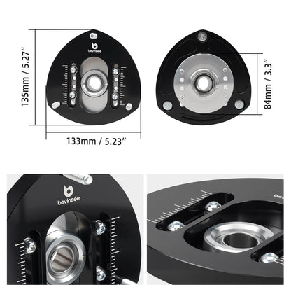 BEVINSEE Adjustable Front Camber Plates For VW Golf MK7