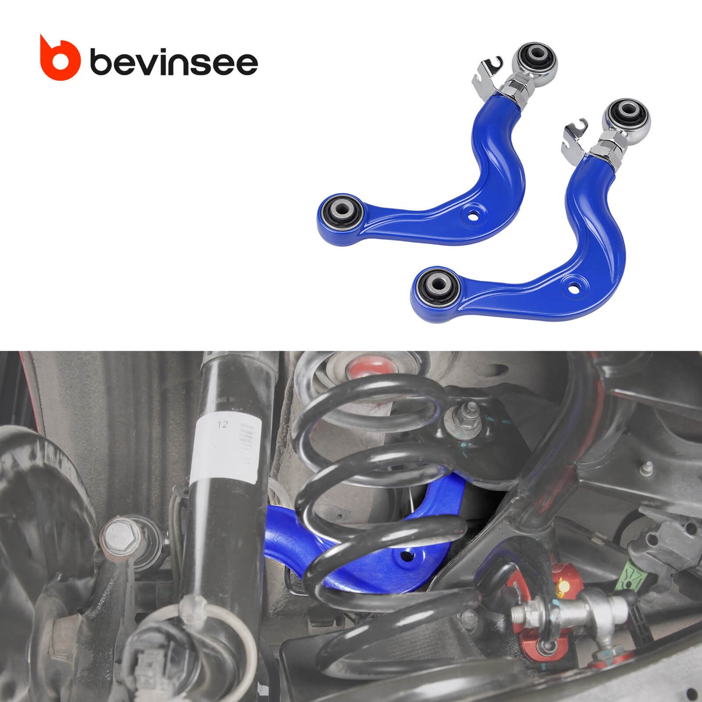 BEVINSEE Adjustable Rear Camber Arm For VW Golf Mk6 MK7 Audi A3