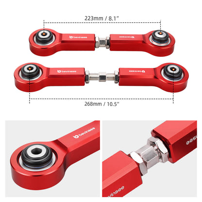 BEVINSEE Adjustable Rear Guide Rod Arms With Monoball For BMW E90 E92 E88 E82 E84