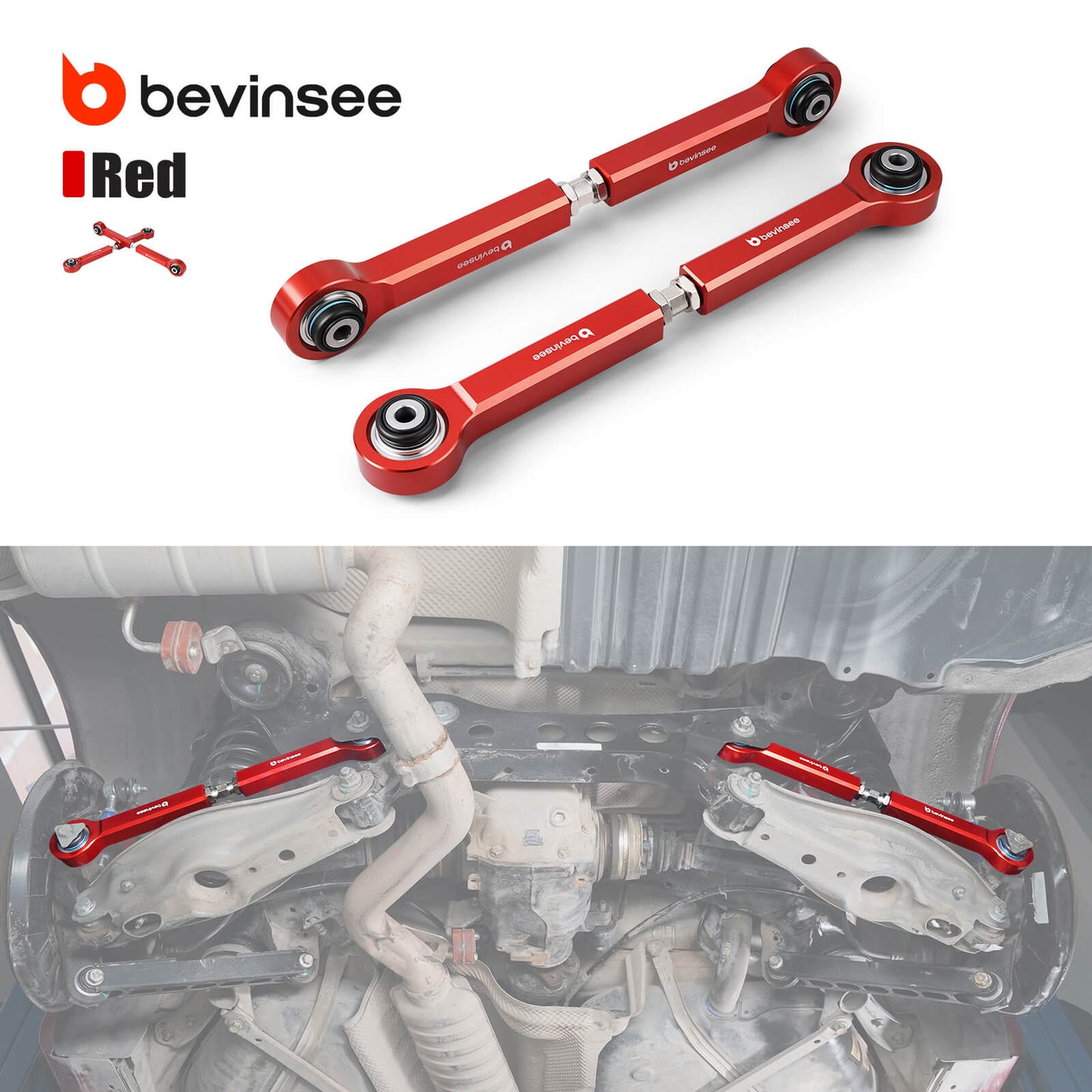 Adjustable Rear Toe Control Arms With Monoball For BMW E9X E8X