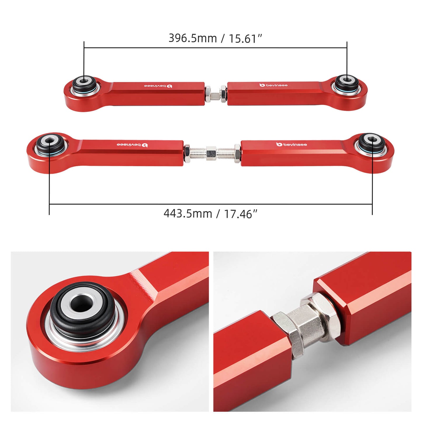 Adjustable Rear Toe Control Arms With Monoball For BMW E9X E8X
