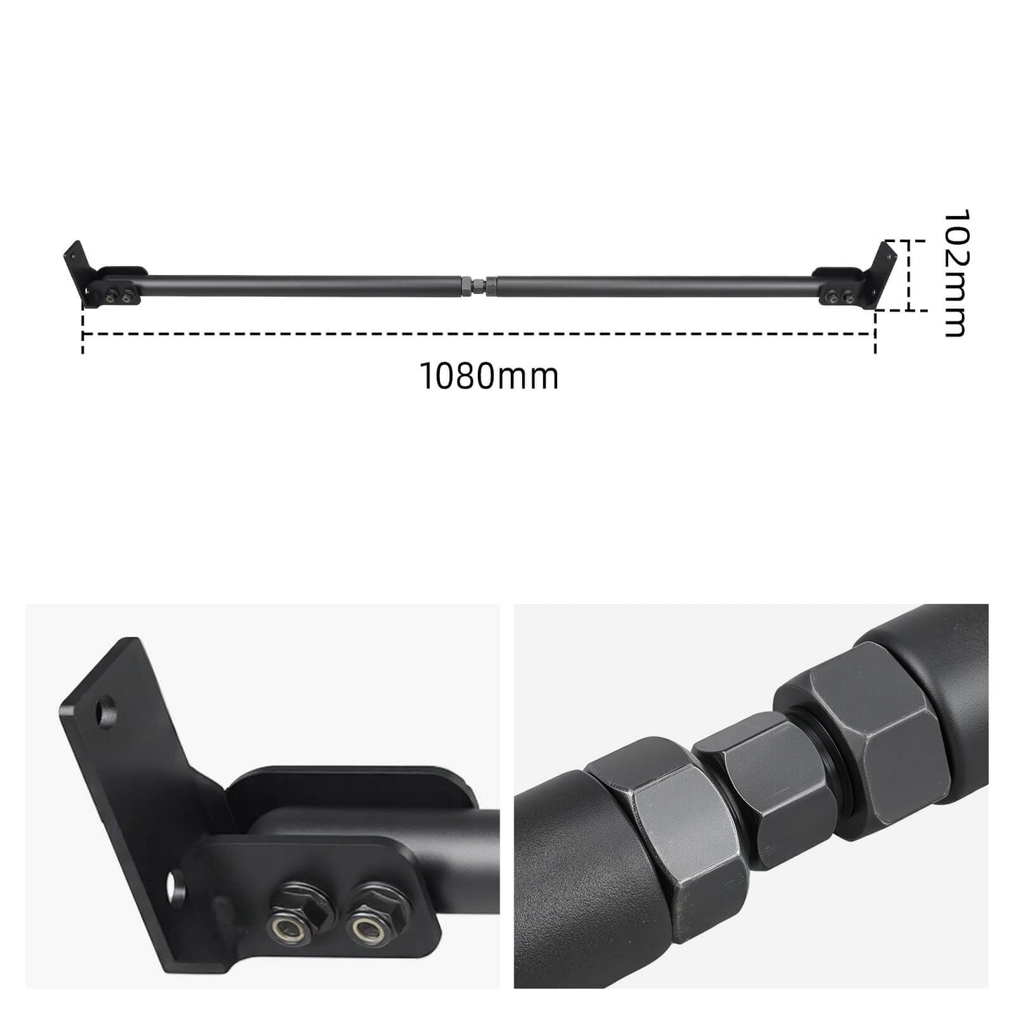 BEVINSEE Adjustable Rear Upper Strut Brace For BMW 3 Series E92 323i 325i 328i 330i 335i