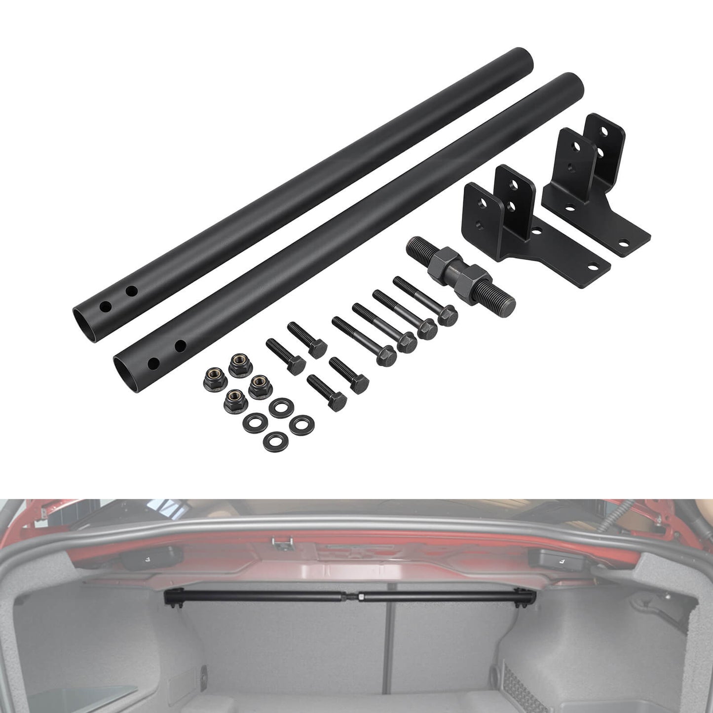 BEVINSEE Adjustable Rear Upper Strut Brace For BMW 3 Series E92 323i 325i 328i 330i 335i